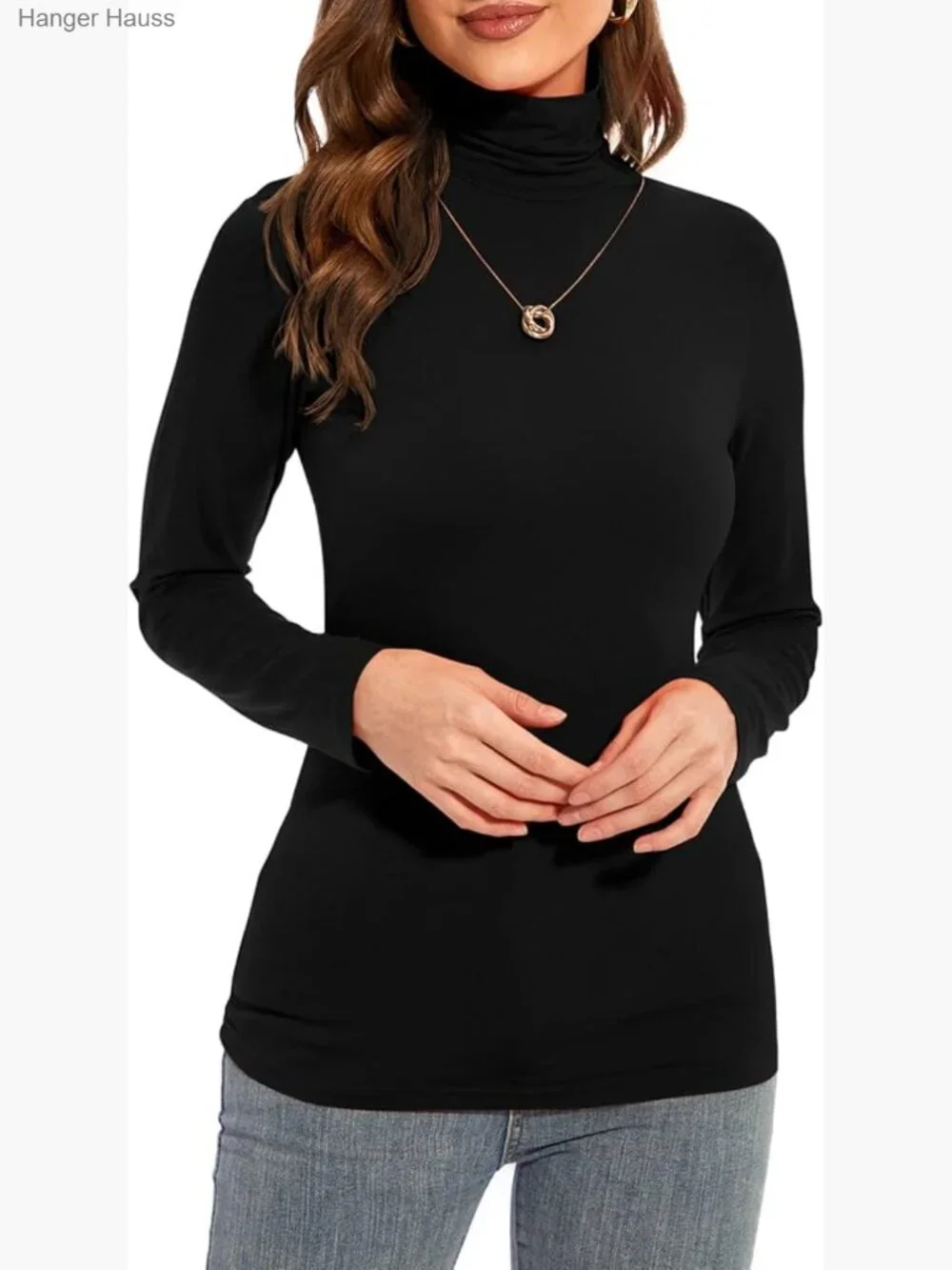 Long Sleeve Turtleneck Base Layer Top Slim Fit Lightweight Cozy Thermal